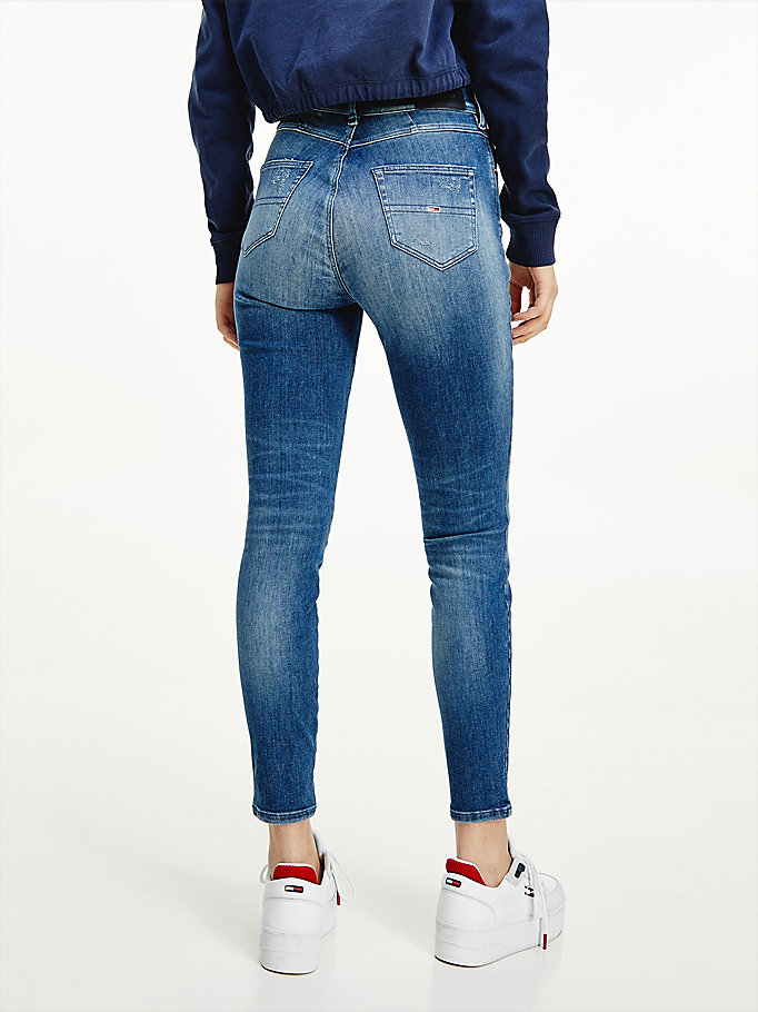 Tommy Hilfiger Shape High Rise Skinny Jeans Dame Blå | EUVXTD-764