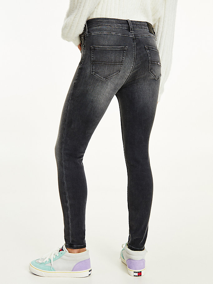 Tommy Hilfiger Shape Mid Rise Faded Skinny Jeans Dame Blå | HXPOTN-103