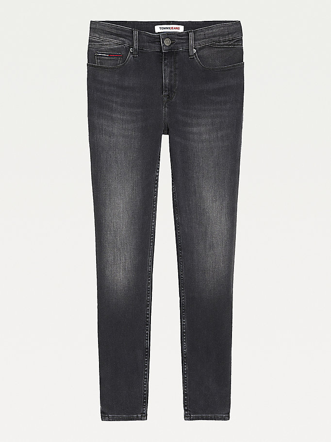 Tommy Hilfiger Shape Mid Rise Faded Skinny Jeans Dame Blå | HXPOTN-103