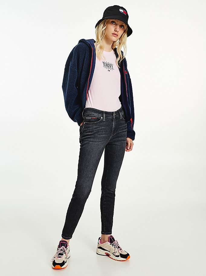 Tommy Hilfiger Shape Mid Rise Skinny Jeans Dame Blå | CFVSRB-972