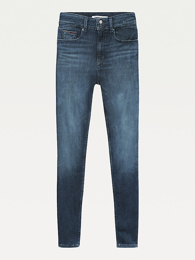 Tommy Hilfiger Shape Mid Rise Skinny Jeans Dame Blå | DCQHKX-970