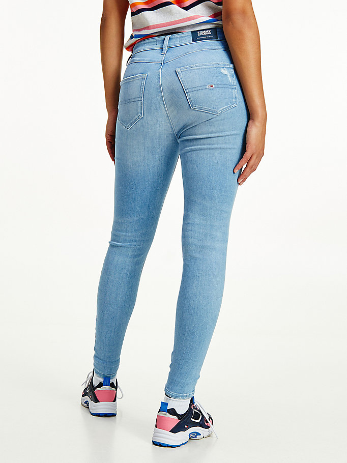 Tommy Hilfiger Shape Mid Rise Skinny Jeans Dame Blå | SNGDVI-615