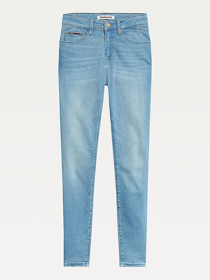 Tommy Hilfiger Shape Mid Rise Skinny Jeans Dame Blå | SNGDVI-615