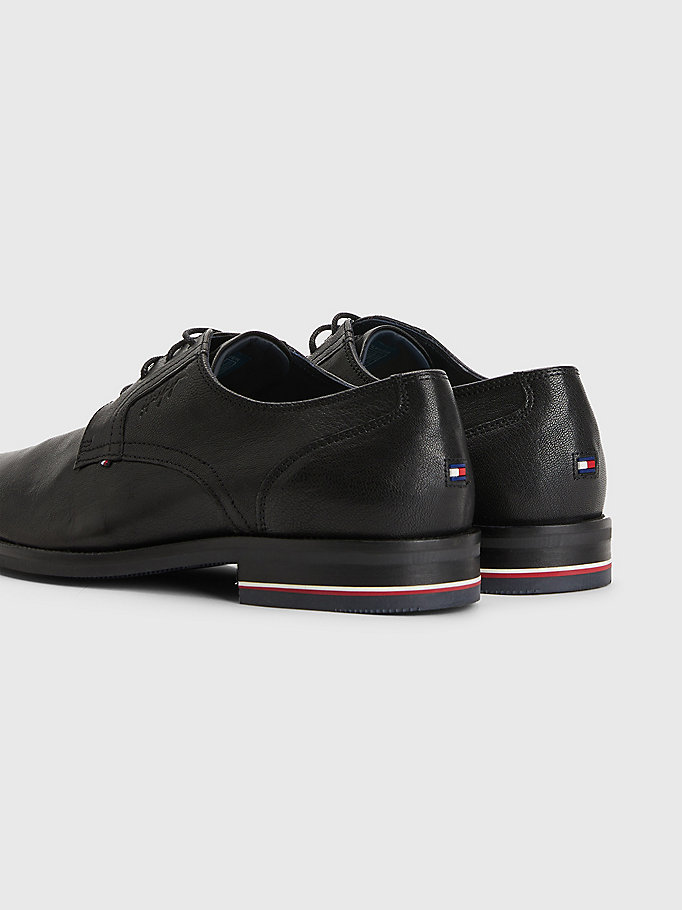 Tommy Hilfiger Signature Logo Brogue Sko Herre Svarte | STLBKH-754