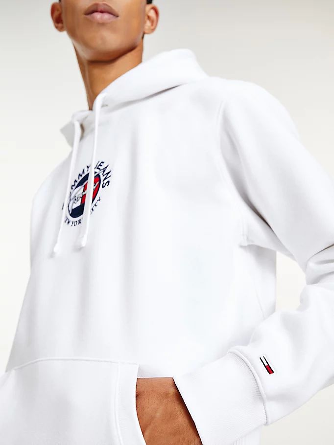 Tommy Hilfiger Signature Logo Hettegensere Herre Hvite | VUZNDP-845