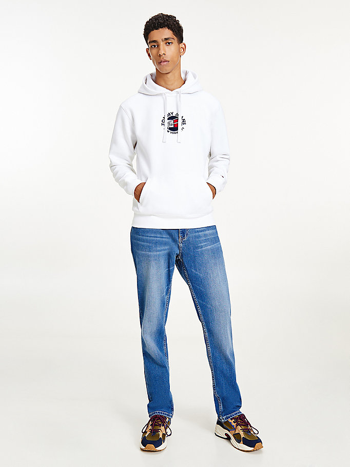 Tommy Hilfiger Signature Logo Hettegensere Herre Hvite | VUZNDP-845