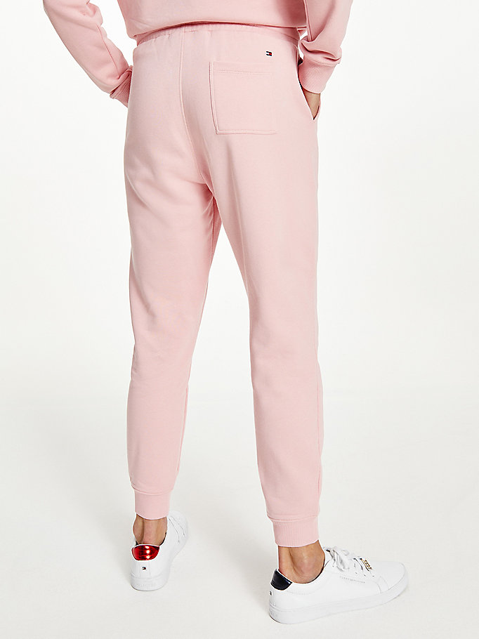 Tommy Hilfiger Signature Logo Joggers Dame Rosa | HPJOQU-892