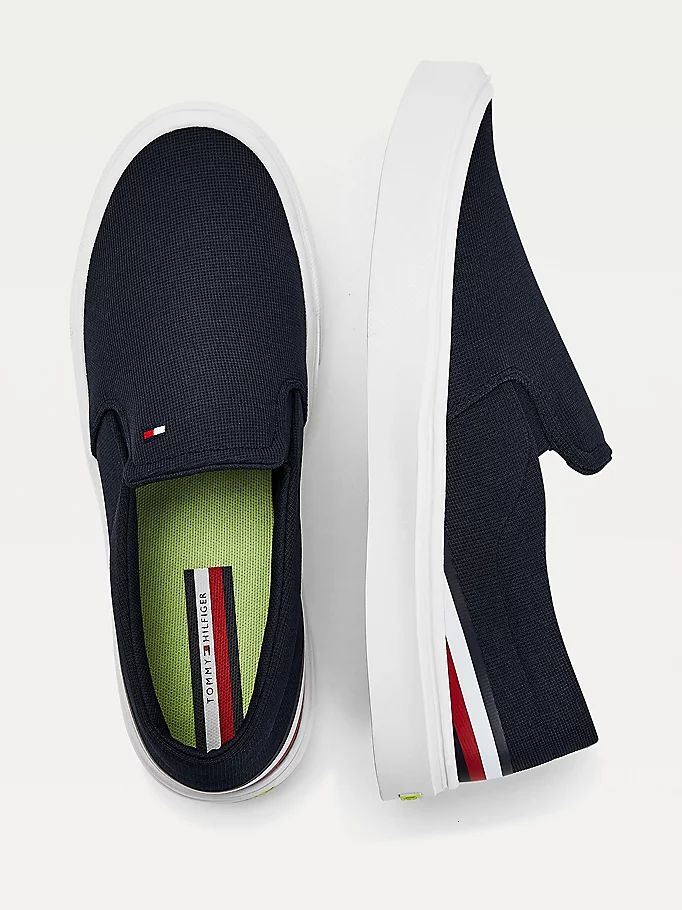 Tommy Hilfiger Signature Tape Lette Slip-On Joggesko Herre Blå | OYQCVH-579