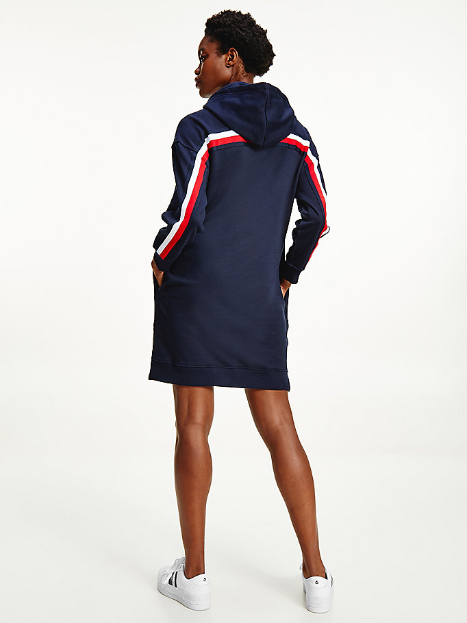 Tommy Hilfiger Signature Trim Kjoler Dame Blå | YRZNOH-037