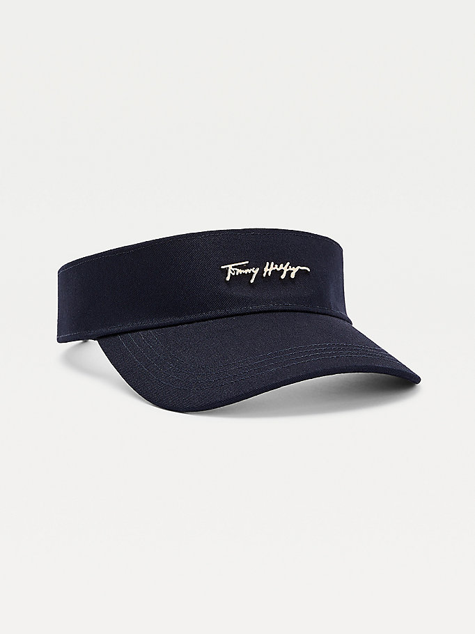 Tommy Hilfiger Signature Visor Hatt Dame Blå | AEUHND-801