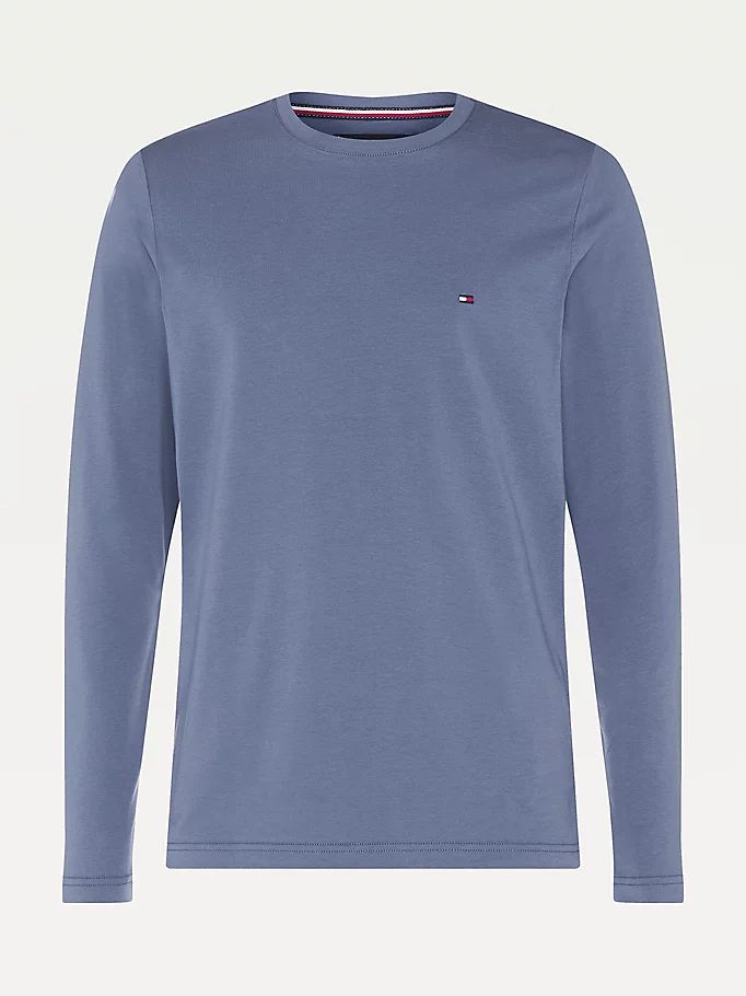 Tommy Hilfiger Slim Fit Long Sleeve T-skjorte Herre Blå | BLRJFK-196