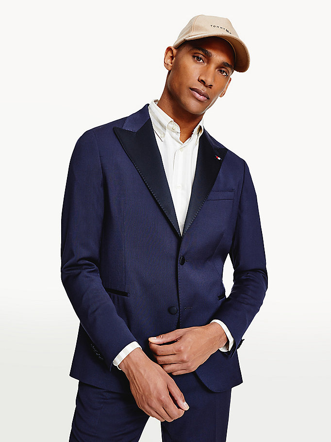 Tommy Hilfiger Slim Fit Tuxedo Blazere Herre Blå | ETGDVX-076