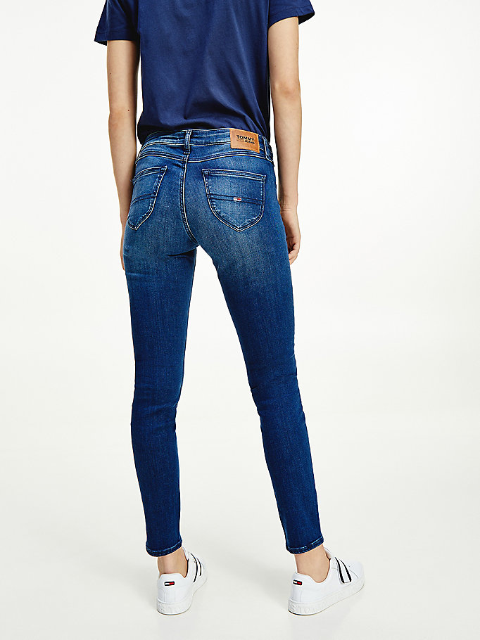 Tommy Hilfiger Sophie Low Rise Skinny Jeans Dame Blå | NZFTPQ-643