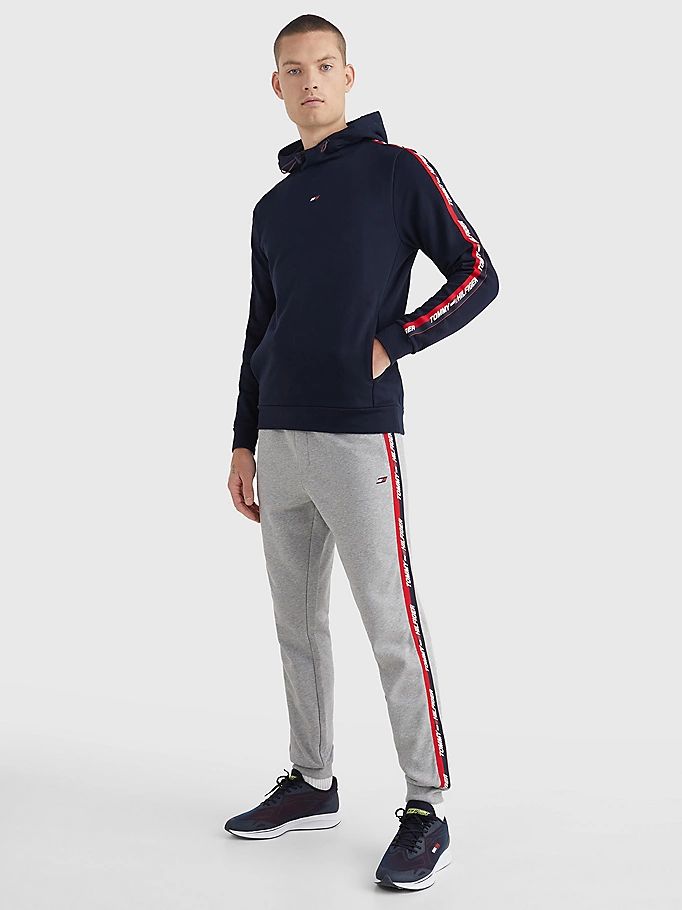 Tommy Hilfiger Sports Logo Tape Hettegensere Herre Blå | ZWDEXP-485