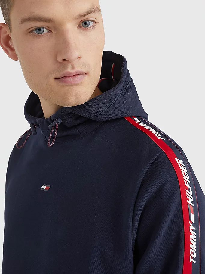 Tommy Hilfiger Sports Logo Tape Hettegensere Herre Blå | ZWDEXP-485