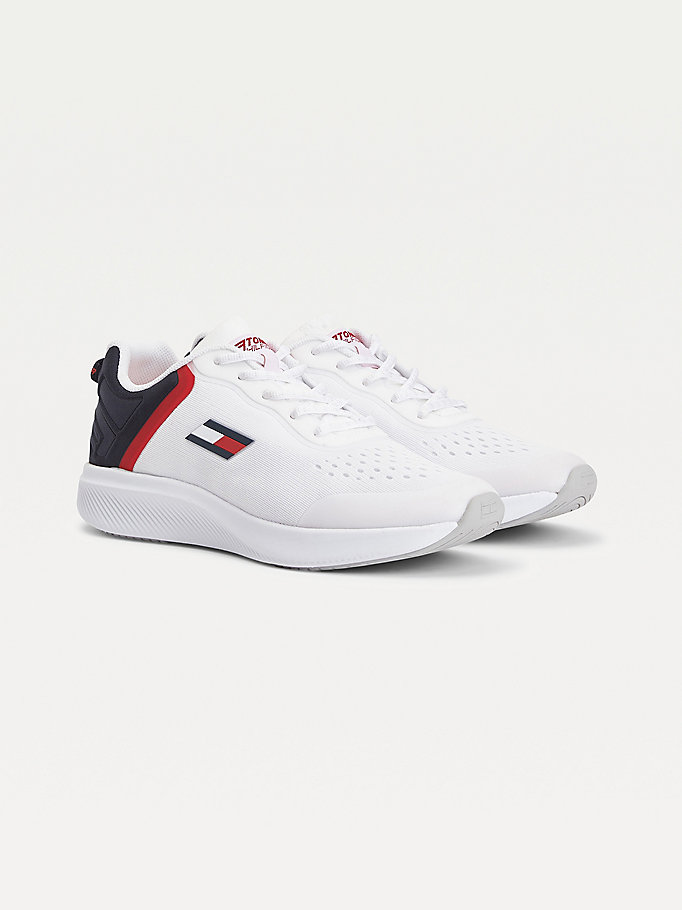 Tommy Hilfiger Sports Mixed Panel Joggesko Dame Hvite | EQNPTI-183