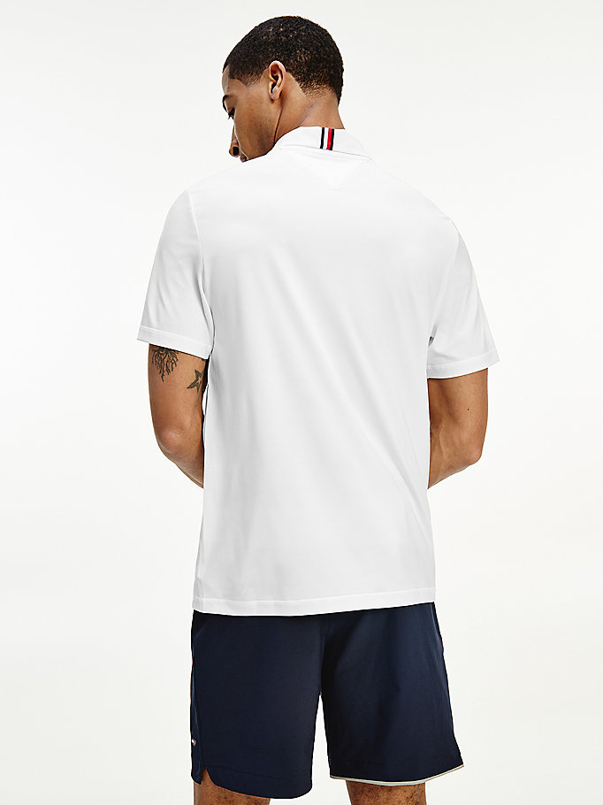 Tommy Hilfiger Sports Relaxed Fit Trenings Polo T Skjorte Herre Hvite | UITXYS-031