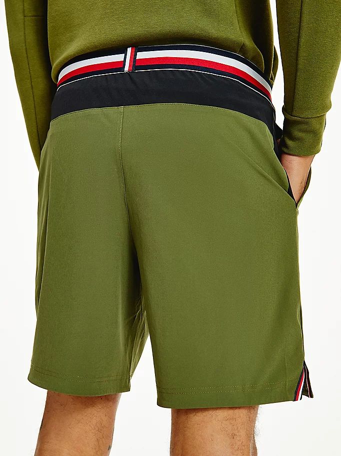 Tommy Hilfiger Sports Signature Tape Recycled Shorts Herre Grønn | OAFJXC-451