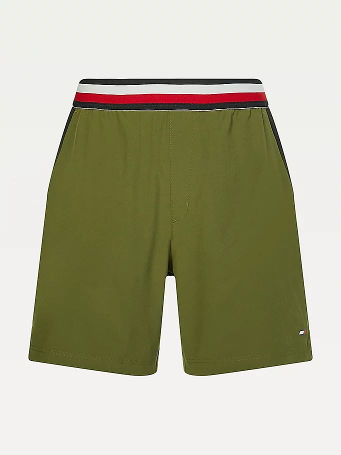 Tommy Hilfiger Sports Signature Tape Recycled Shorts Herre Grønn | OAFJXC-451