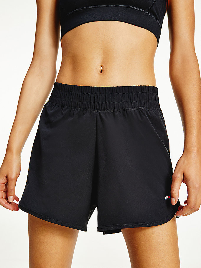 Tommy Hilfiger Sports Stretch Woven Shorts Dame Svarte | RPITQS-872