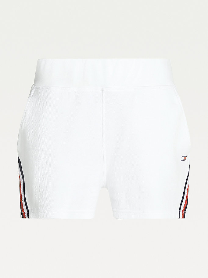 Tommy Hilfiger Sports Th Cool Pique Shorts Dame Hvite | NJSVDW-421