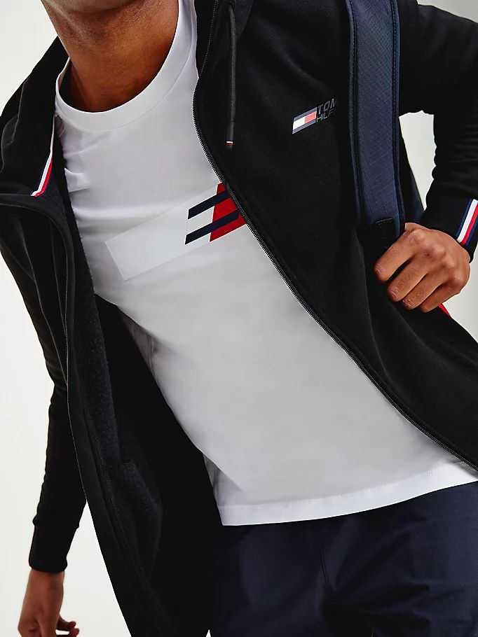 Tommy Hilfiger Sports Th Flex Cool Zip-Thru Hettegensere Herre Svarte | VDOYZR-423