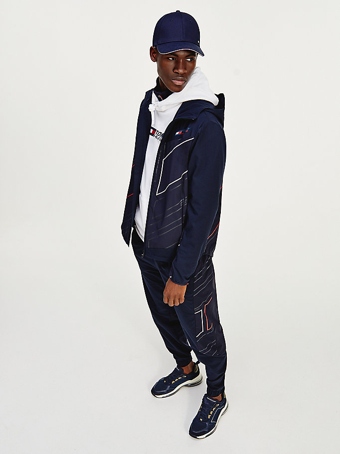 Tommy Hilfiger Sports Th Protect Graphic Print Jakke Herre Blå | RJNUYH-203