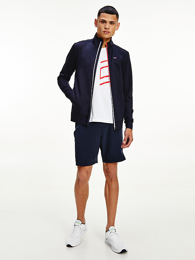 Tommy Hilfiger Sports Zip-Thru Track Hettegensere Herre Blå | WQHOKJ-413