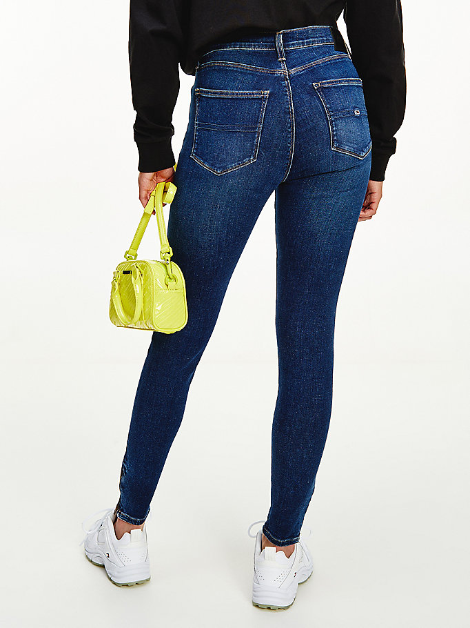 Tommy Hilfiger Sylvia High Rise Skinny Jeans Dame Blå | FLQTNC-812