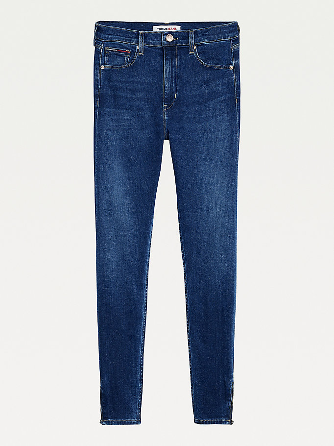 Tommy Hilfiger Sylvia High Rise Skinny Jeans Dame Blå | FLQTNC-812