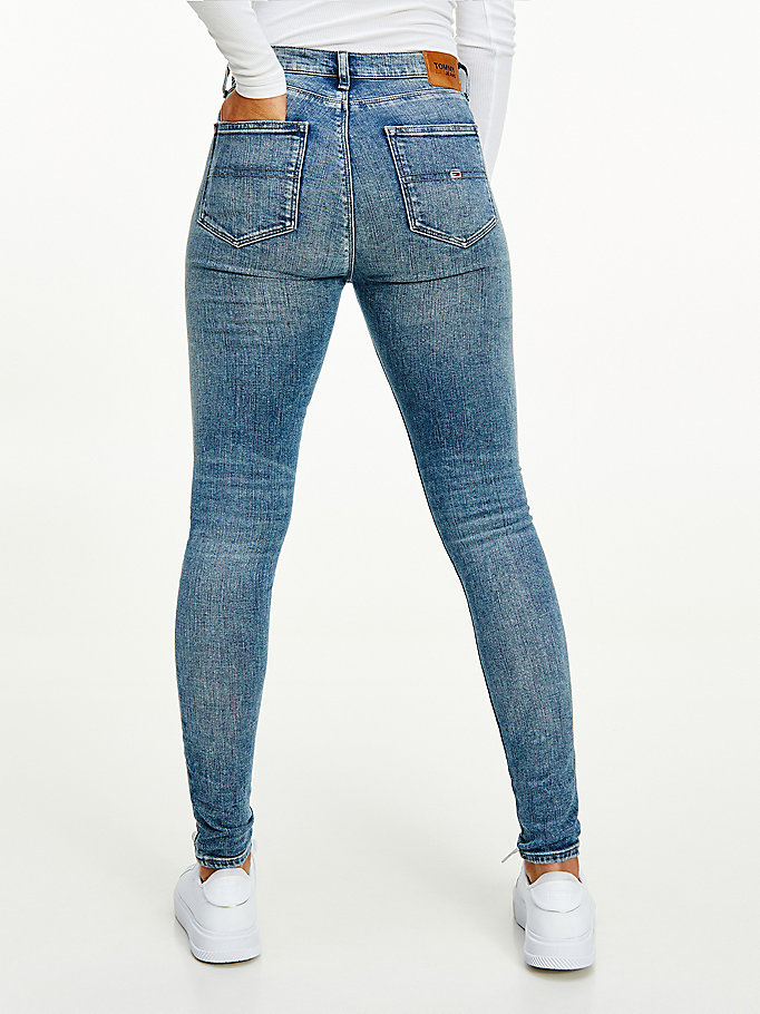 Tommy Hilfiger Sylvia High Rise Skinny Jeans Dame Blå | WOSCJR-814