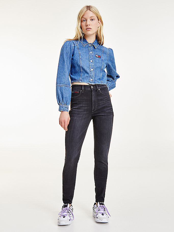 Tommy Hilfiger Sylvia High Rise Super Skinny Jeans Dame Blå | OBFJCN-124