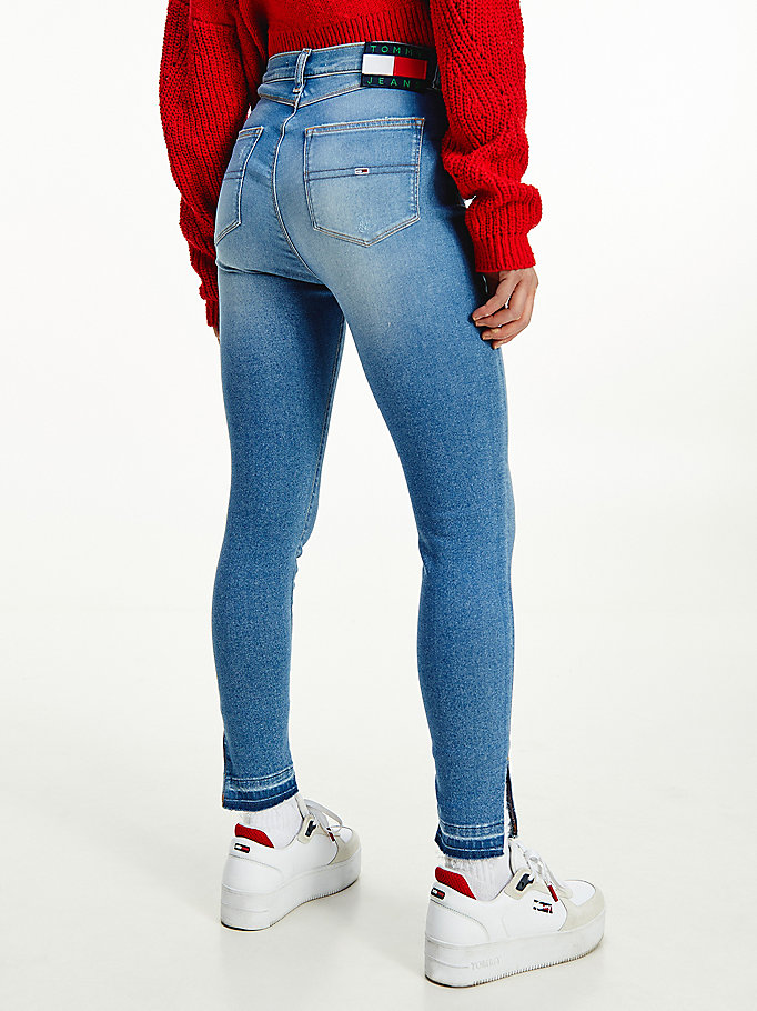 Tommy Hilfiger Sylvia High Rise Super Skinny Jeans Dame Blå | QDFSUV-785