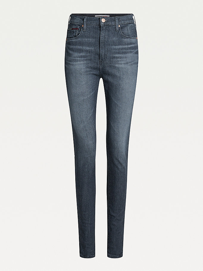 Tommy Hilfiger Sylvia High Rise Super Skinny Jeans Dame Blå | ZDBFUI-189