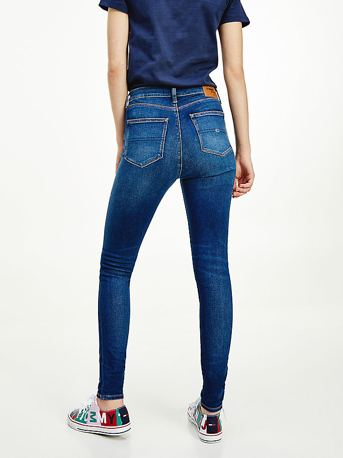 Tommy Hilfiger Sylvia High Rise Turn-Up Skinny Jeans Dame Blå | ANQEYL-548