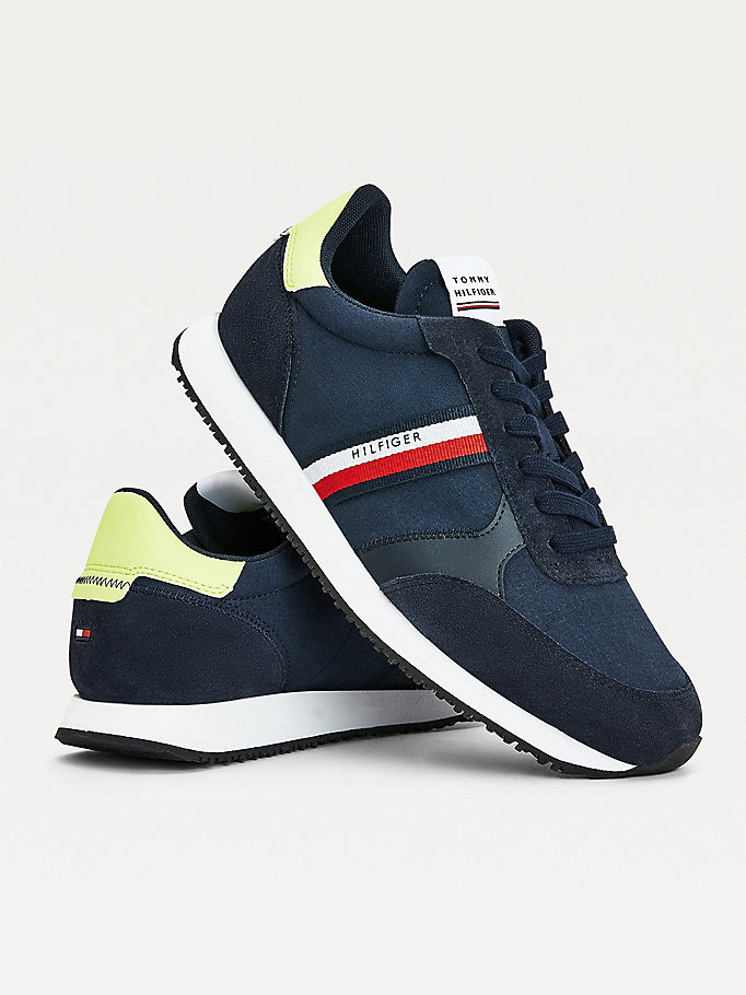 Tommy Hilfiger Tape Mixed Panel Joggesko Herre Blå | NFXORE-059