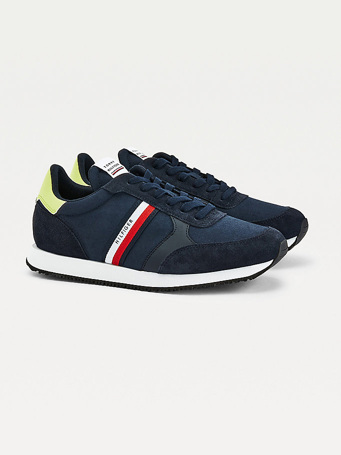 Tommy Hilfiger Tape Mixed Panel Joggesko Herre Blå | NFXORE-059