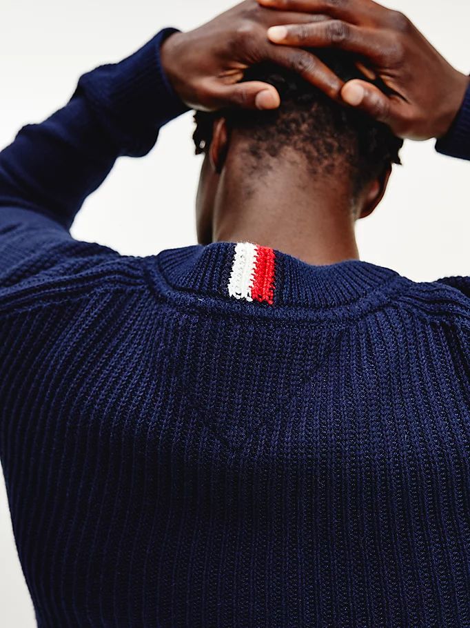 Tommy Hilfiger Textured Relaxed Fit Gensere Herre Blå | FEKONV-546