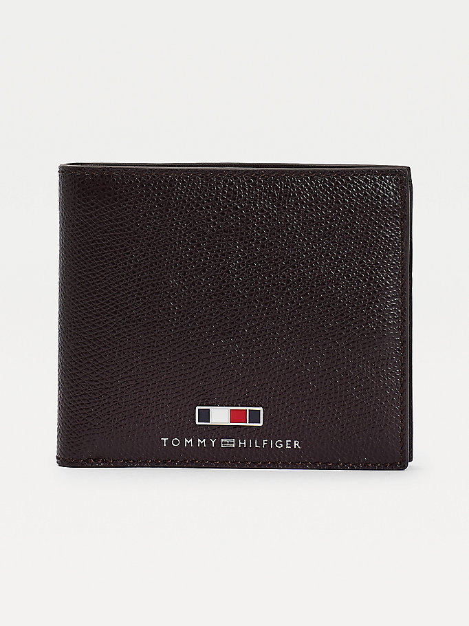 Tommy Hilfiger Th Business Lær Lommebok Herre Lilla | CLBSDY-593