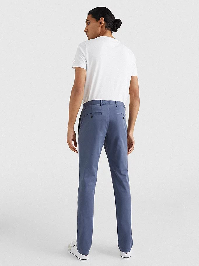 Tommy Hilfiger Th Flex Bleecker Satin Slim Bukser Herre Blå | AKBEOV-238