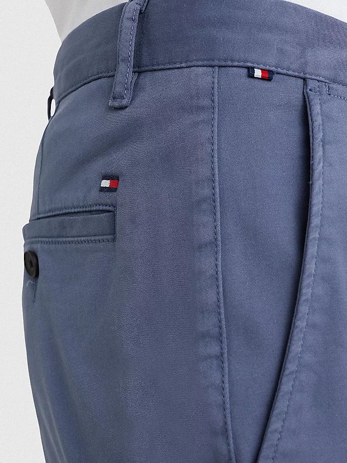 Tommy Hilfiger Th Flex Bleecker Satin Slim Bukser Herre Blå | AKBEOV-238