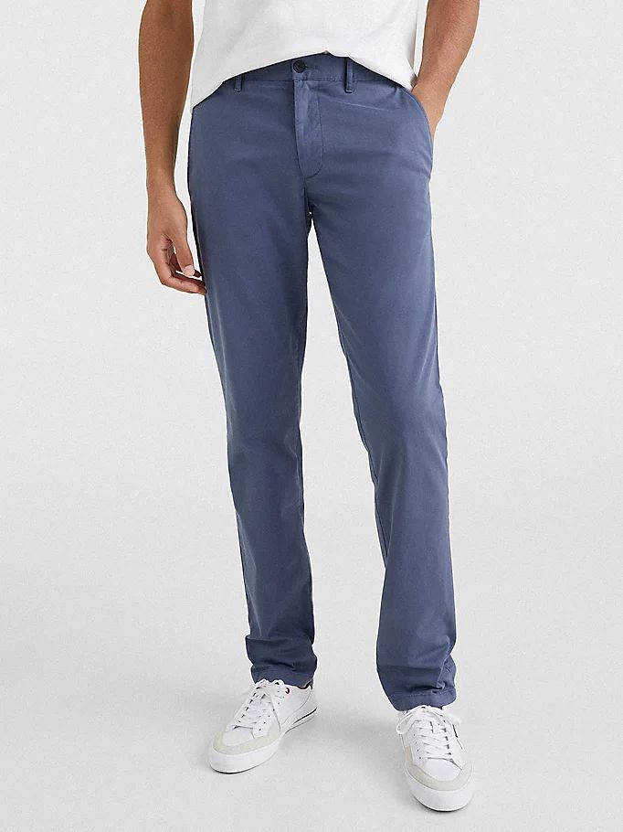 Tommy Hilfiger Th Flex Bleecker Satin Slim Bukser Herre Blå | AKBEOV-238