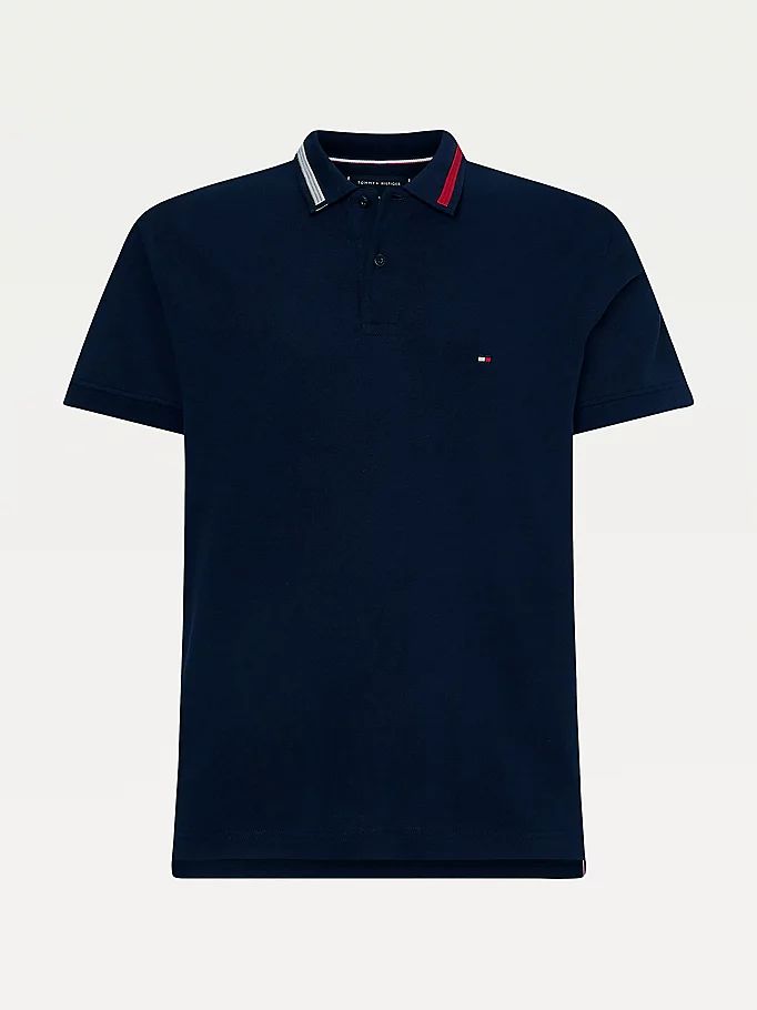 Tommy Hilfiger Th Flex Tipped Regular Fit Polo T Skjorte Herre Blå | QVPNEL-293