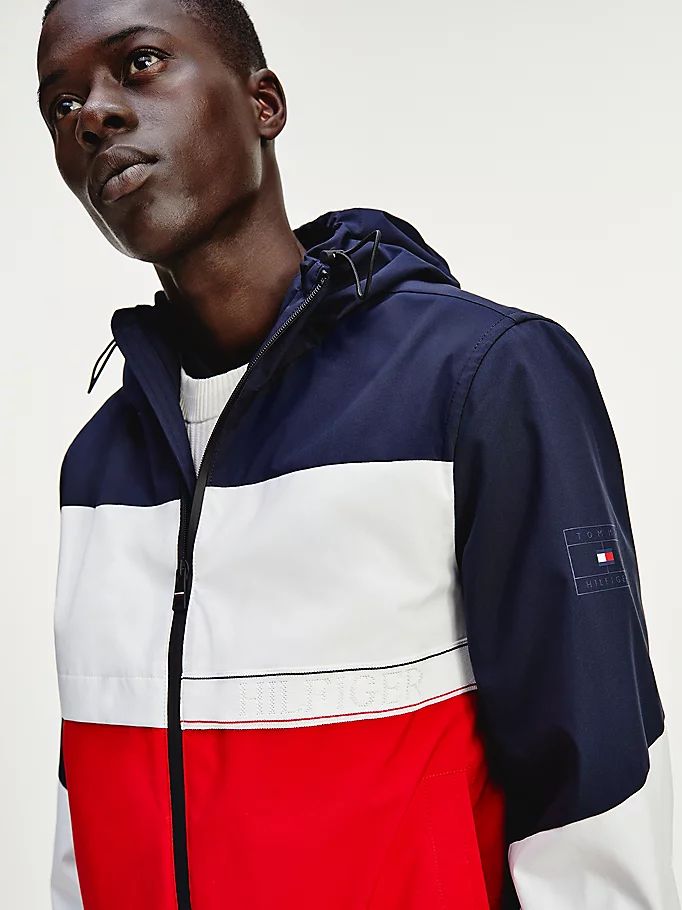 Tommy Hilfiger Th Tech Colour-Blocked Jakke Herre Blå | UARWCJ-854