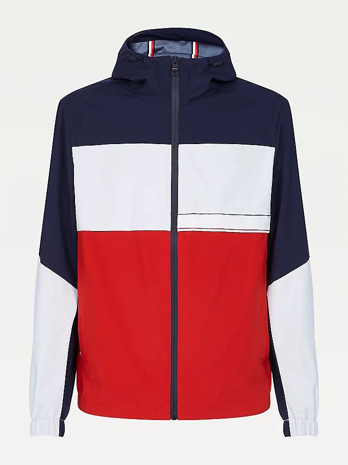 Tommy Hilfiger Th Tech Colour-Blocked Jakke Herre Blå | UARWCJ-854