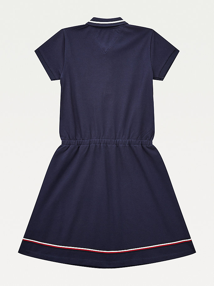 Tommy Hilfiger Tipped Collar Kjoler Jente Blå | ZEMYRP-890