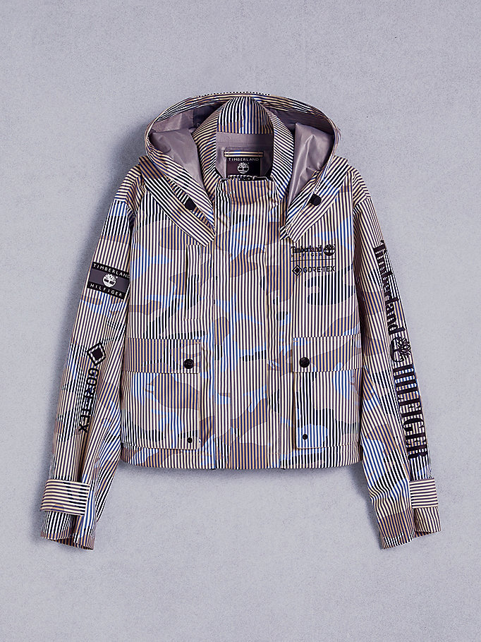 Tommy Hilfiger Tommyxtimberland Camo Cropped Jakke Dame Beige | LWXDVC-714