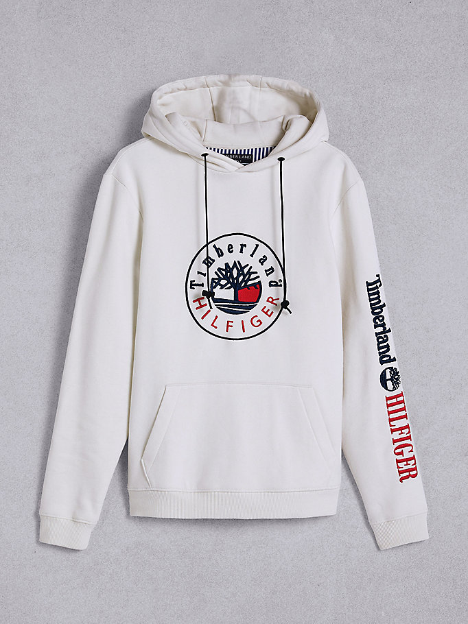 Tommy Hilfiger Tommyxtimberland Dual Gender Logo Hettegensere Herre Hvite | ELVNJT-815