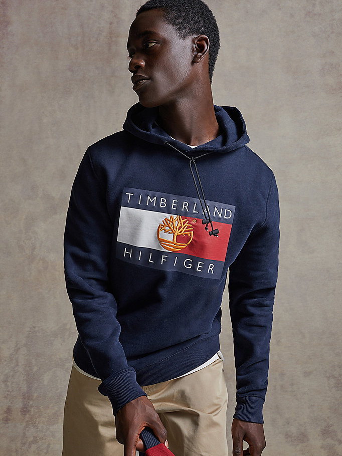 Tommy Hilfiger Tommyxtimberland Dual Gender Flag Hettegensere Herre Blå | GMHDLK-867