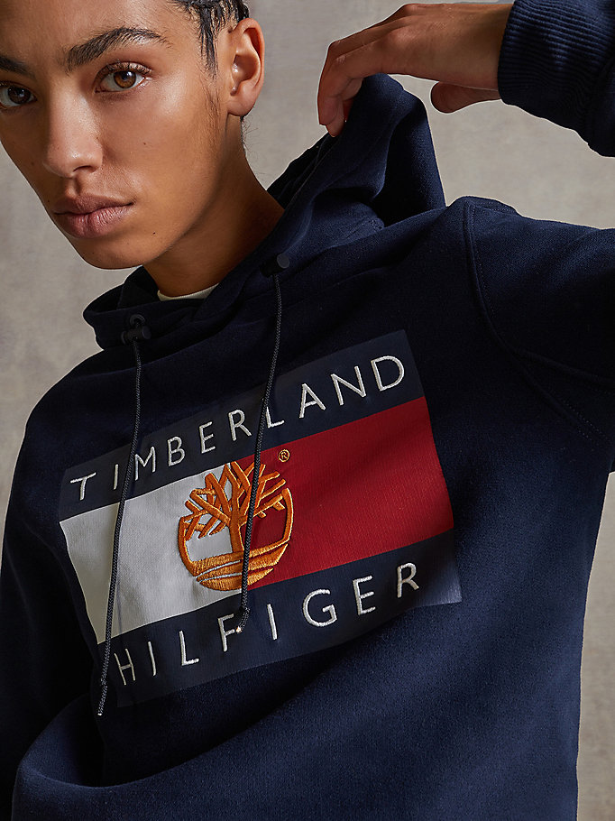 Tommy Hilfiger Tommyxtimberland Dual Gender Flag Hettegensere Herre Blå | GMHDLK-867